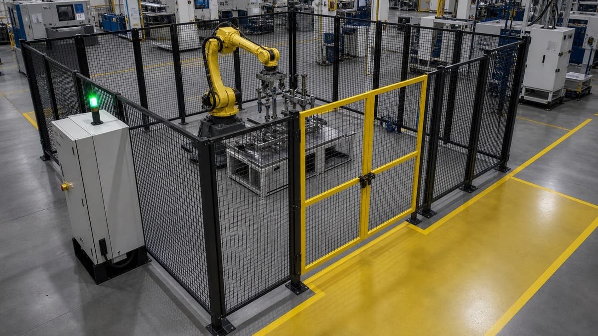Industrial machinery running on a production line